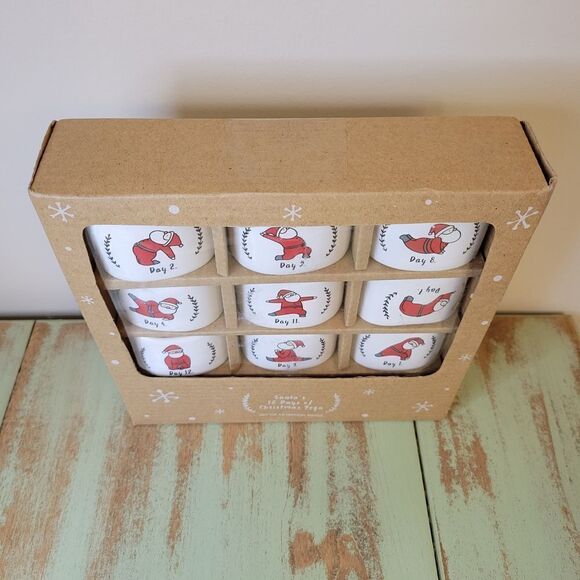 Magenta New Santa's 12 Days of Christmas Yoga Napkin Rings - Picture 7 of 14